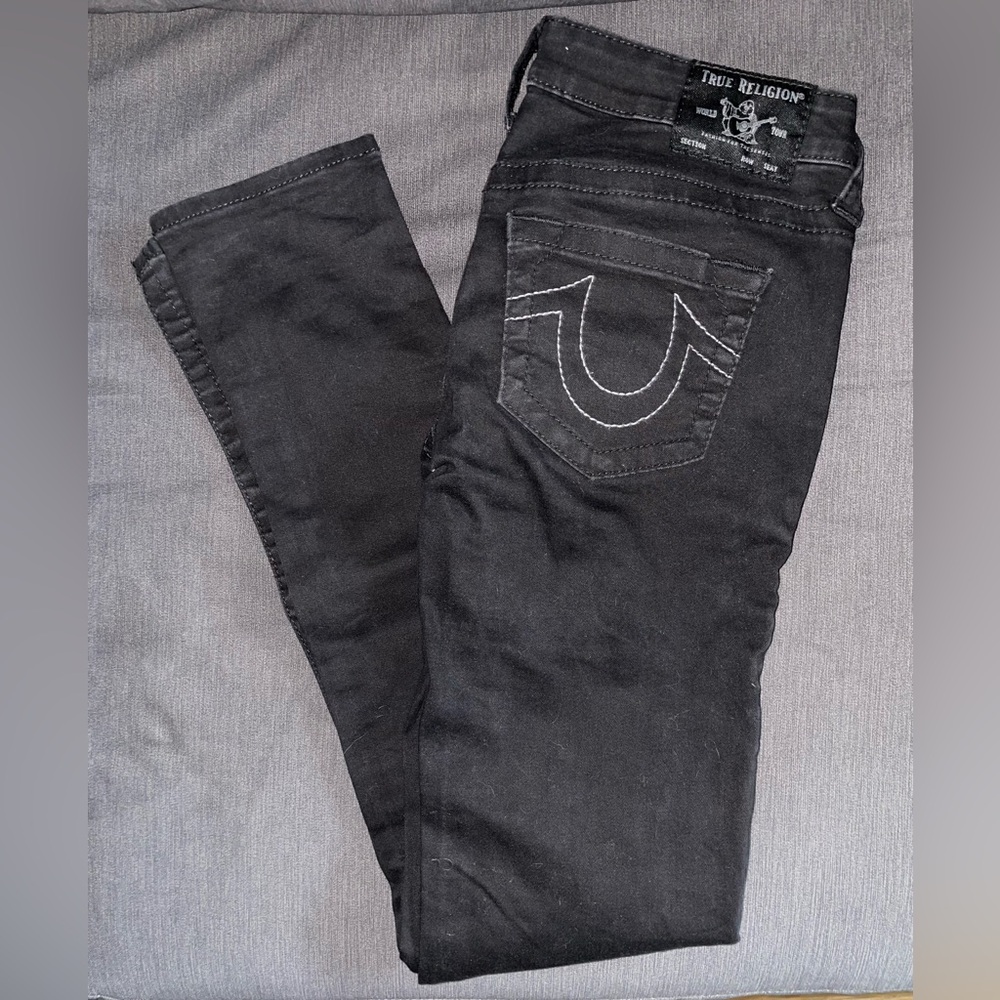 True Religion Women's Dark Gray Skinny Jeans